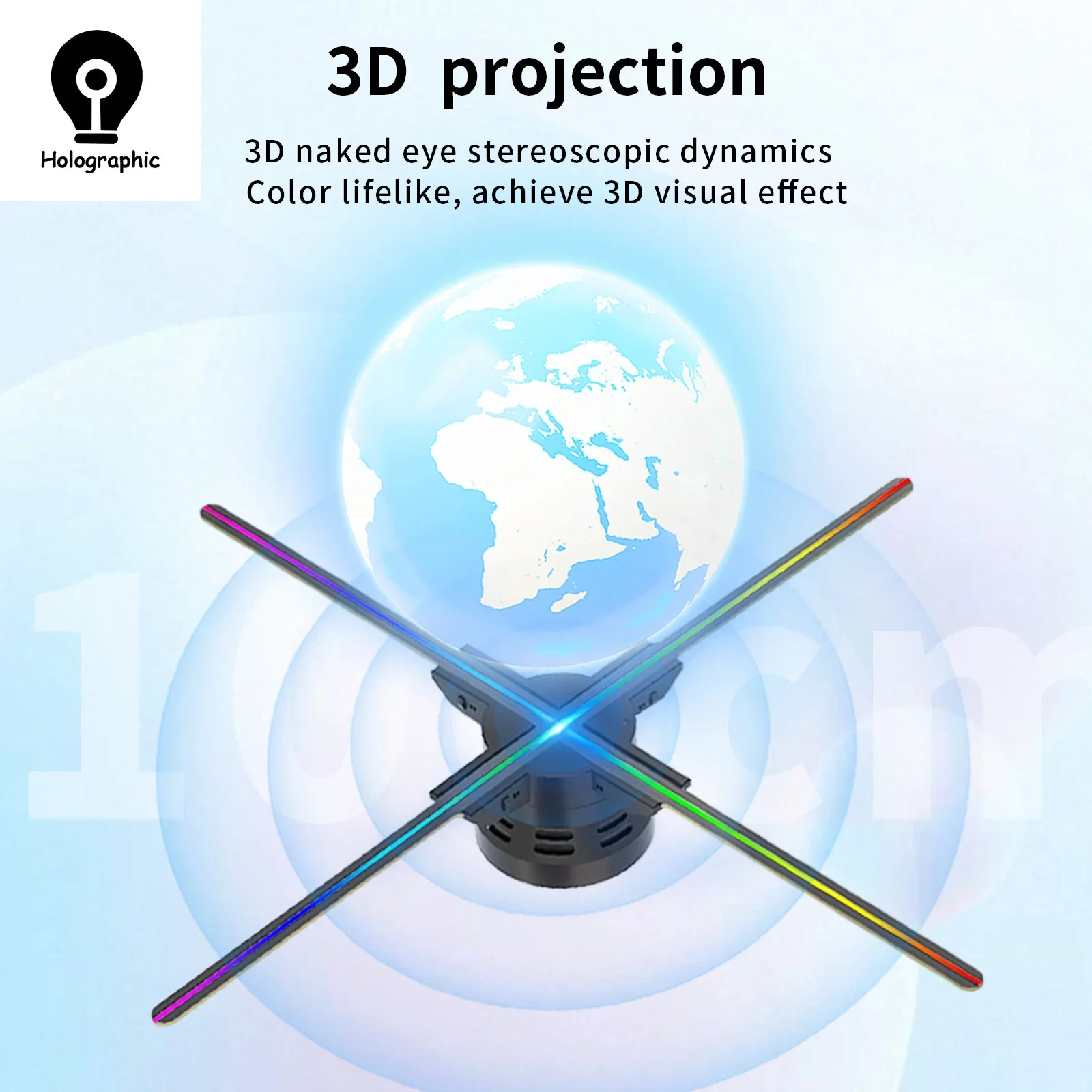 100CM 3D Hologram Fan Projector Wifi Commercial Advertising Display Screen Remote Control Hologram Projector Fan Hologram Player-4