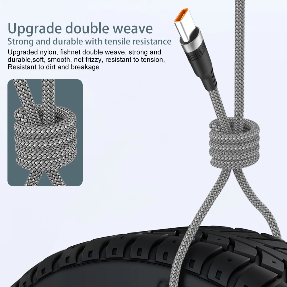 NNBILI 6a Verlengde Usb TYPE-C Kabel Gevlochten Datakabel For Samsung Huawei Xiaomi Switch Sony Ps5 TYPE-C 8M 5M 3M 2M 1M Kabel-6