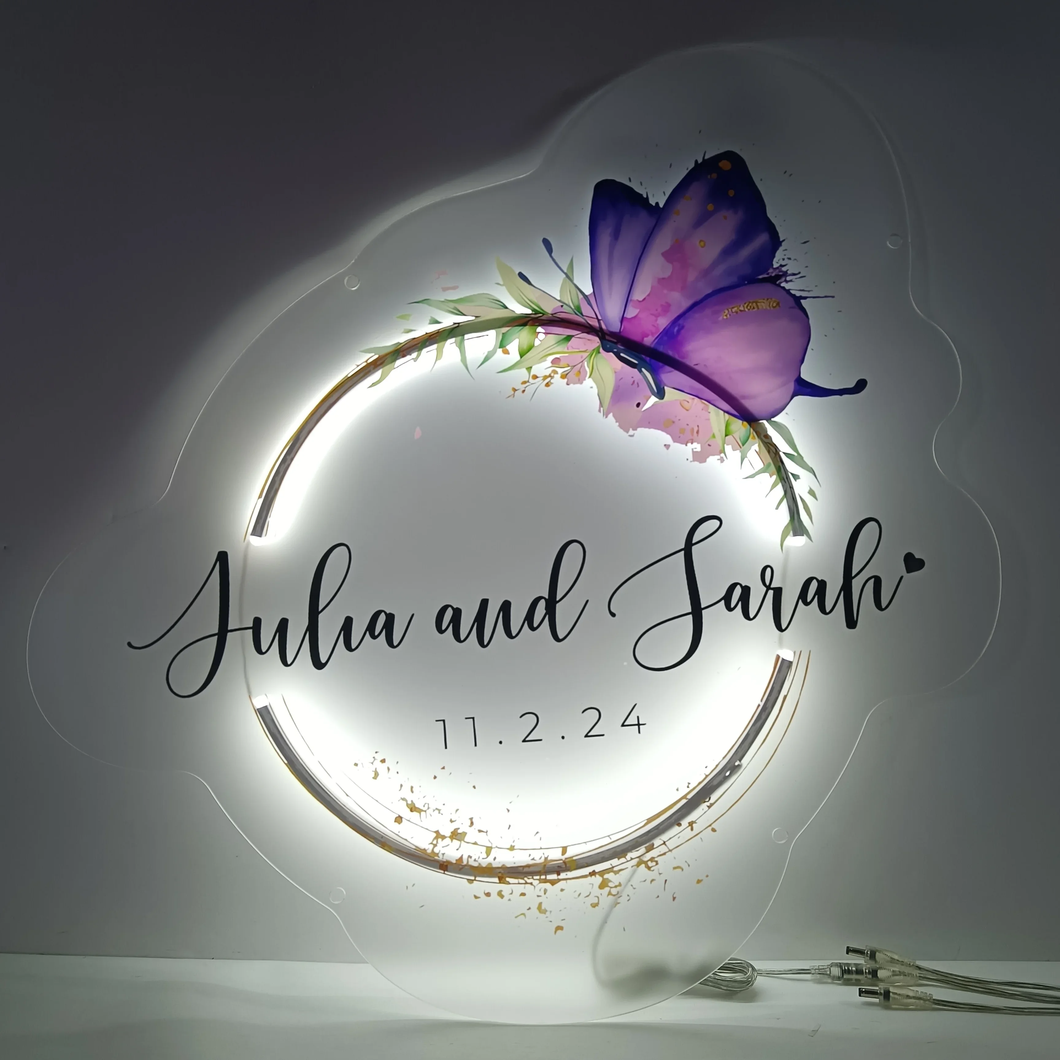 Custom Business Logo Acrylic signs 3D Beauty Nails Salon Hair Studio Signage Backlit Signs Custom Company Name LED Neon Light-2