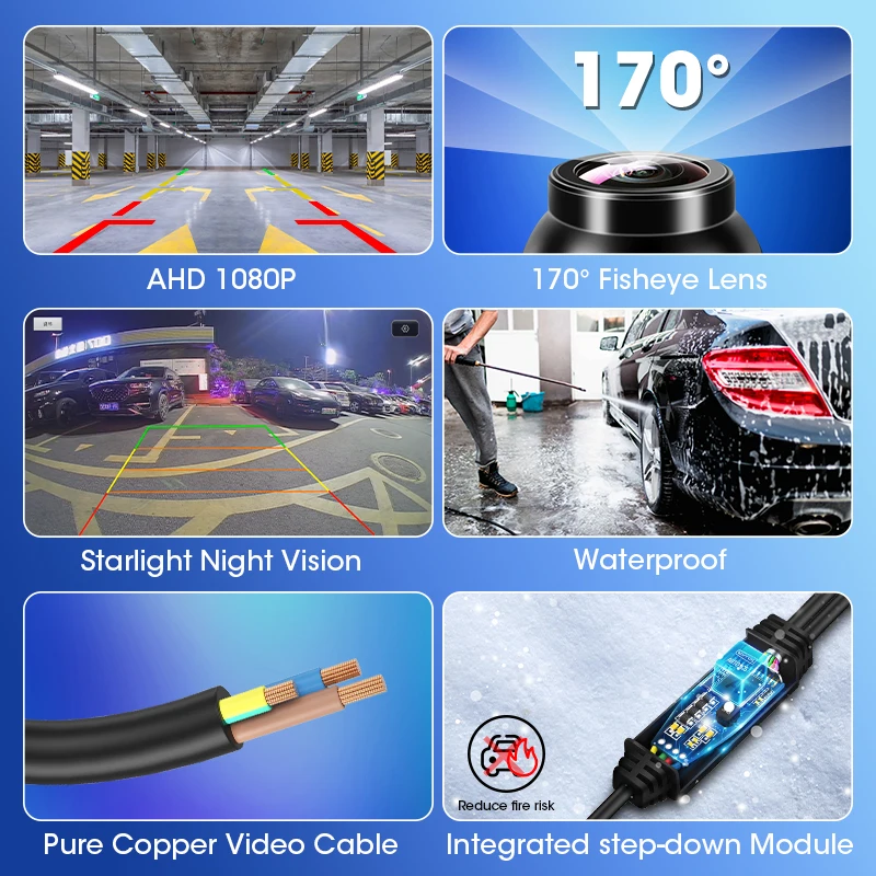 175° Car Camera AHD 1080P Reverse Fisheye Lens Rear View Camera For Hyundai i10 i20 i30 Elantra GT Touring Solaris Genesis Coupe-2