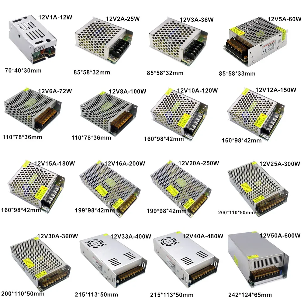 5V 12V 24V 36V Power Supply SMPS 5 12 24 36 V AC DC 220V TO 5V 12V 24V 36V 1A 2A 3A 5A 10A 20A 30A Switching Power Supply SMPS-3