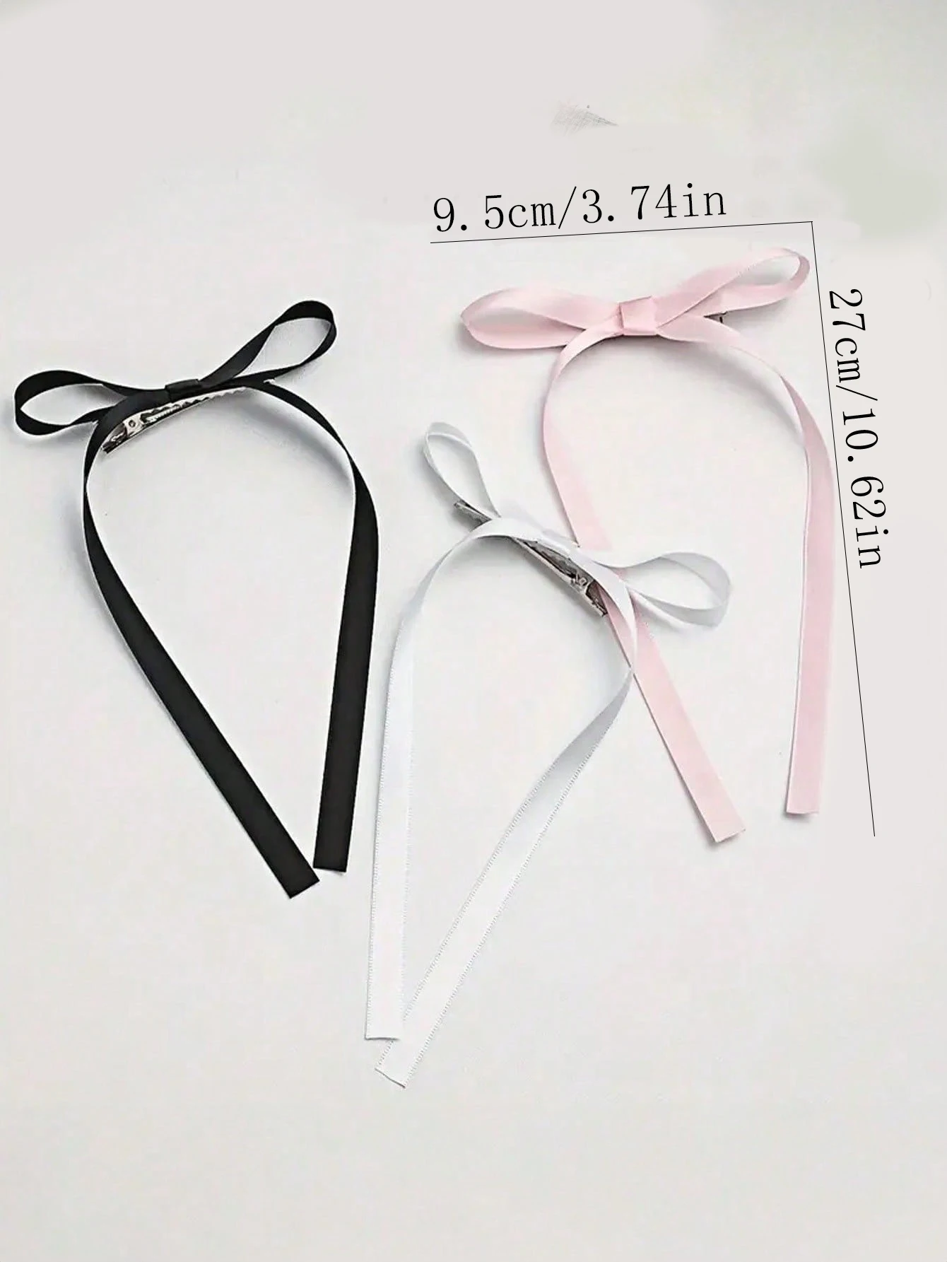 2/12 Pcs Fashion Simple Sweet Bow Ribbon Hair Clips For Women Girls Party Hair Accessories-3
