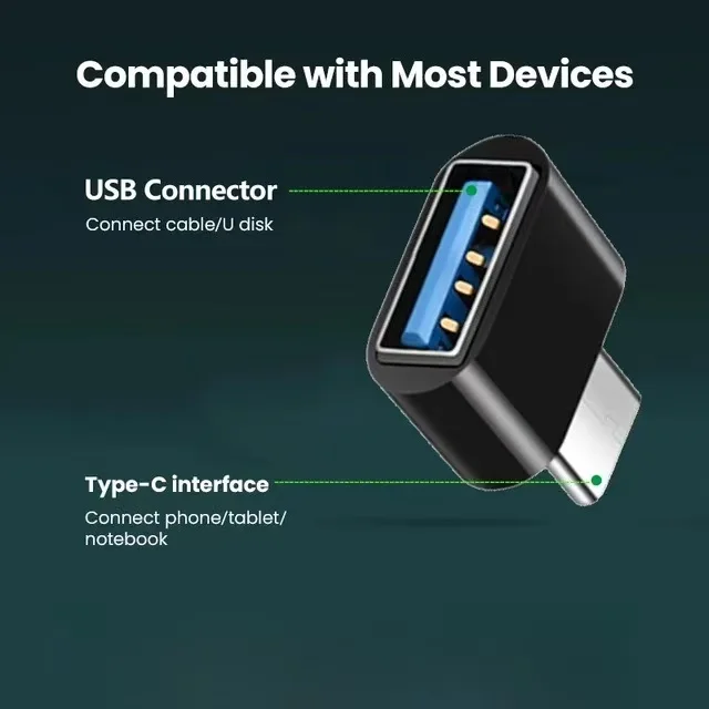 Type C to USB Adapter 3.0 USB-C 3.1 Male OTG A Female Data Connector For MacBook Pro iPad Mini 6/Pro MacBook Air Type C Devices-2