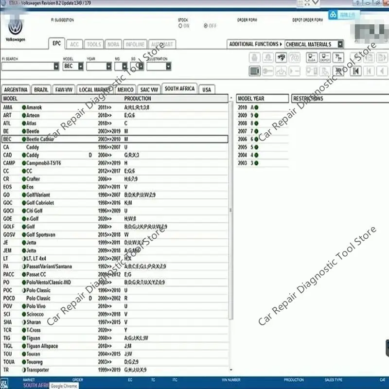 2024HOT ETKA 8.3  volkswagen softwar Electronic Parts Catalogue For V/W+AU/DI+SE/AT+SKO/DA Multi-Languages deutsch French-4