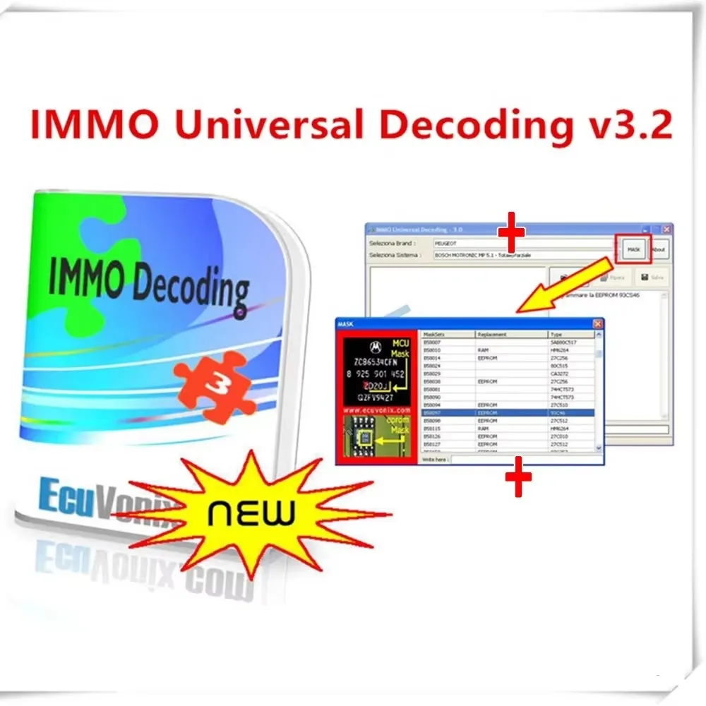 IMMO Universal Decoding 3.2 with free keygen Car diagnostic software link 32GB USB 2021 Hot Sell EcuVonix 3.2 Unlimited Crack-4
