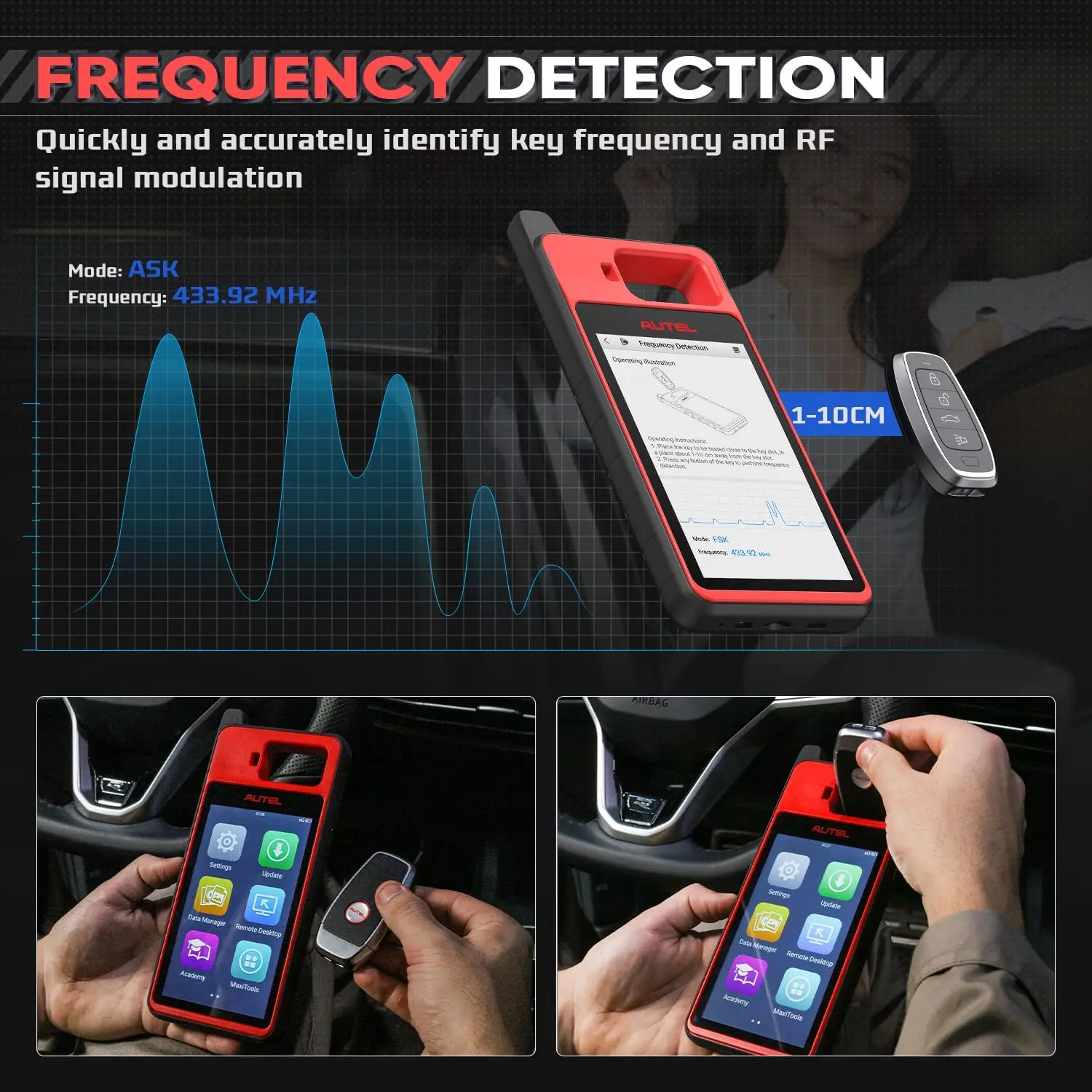 Autel MaxiIM KM100 Key Fob Programming Immobilizer Tool 2PCS Autel IKEY for 60s Key Generation OBD IMMO Key Learning on 99% Car-5