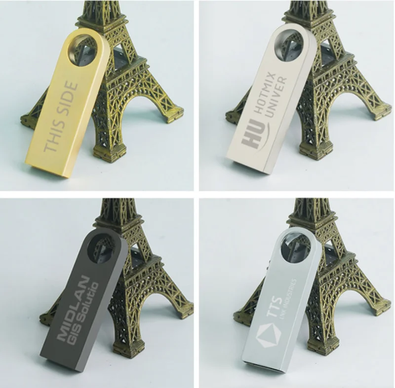 50PCS Free Custom LOGO USB Flash Drive 4GB 8GB 2.0 High Speed Pen Drive 16GB 32GB 64GB 128GB Pendrive metal usb sticks with key-4