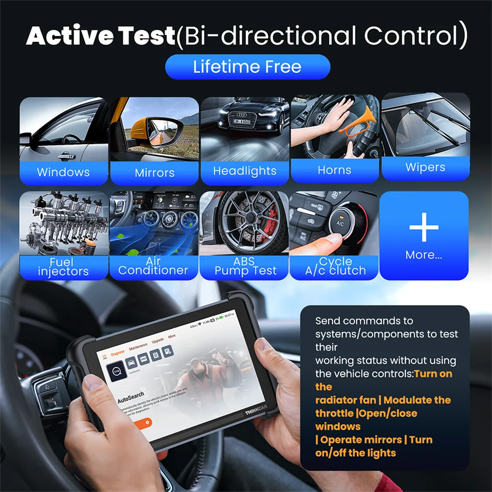 Thinkscan 689BT Diagnostic Tool Full System OBD2 Scanner Support ECU Coding CANFD DOIP 34 Reset Lifetime Free THINKCAR Scan Tool-4