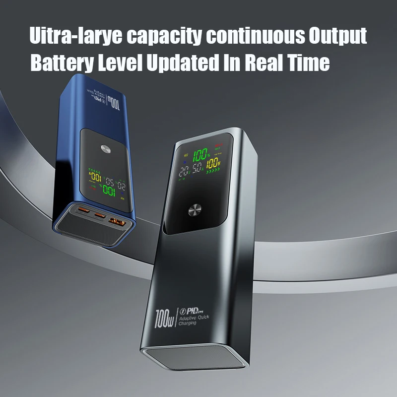 50000mAh Portable Color Screen Power Bank Supports PD100W Bidirectional Fast Charging Suitable For IPhone Laptop Samsung-4