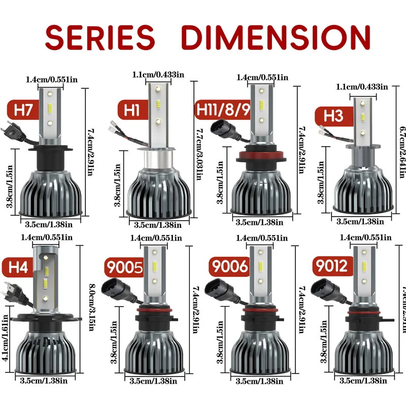 Heyword 22000lm 160W 1860 CSP chip 3000k/4300k/6000k/8000k Car LED Headlight   h4 h7 h1 LED headlights 9005 H7  h9 h11 led light-4