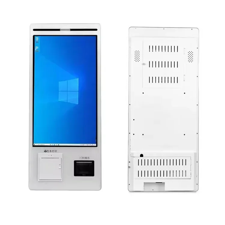 WUXIN 21/32/ Inch self payment kiosk self checkout kiosk machine with printer Self Service Ordering kisok windows 7 8 9 10 11