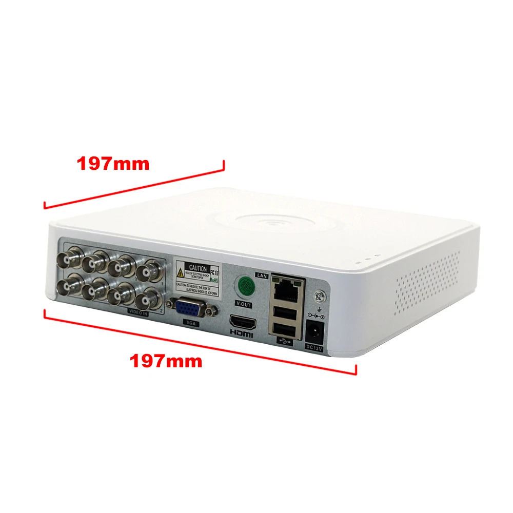Hybrid DVR CCTV Security 4CH/8 Channels 5M-N Audio Over Coaxial for 5MP 12.5Fps 1080P 720P TVI CVI CVBS Camera 5MP IP Onvif Cam-5