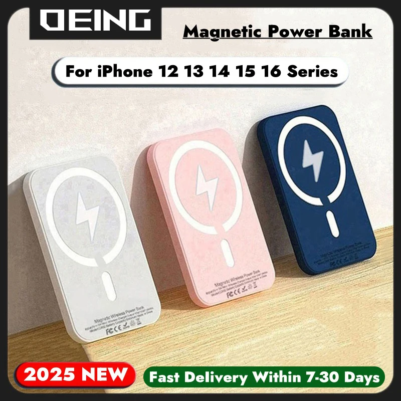 Magnetic Power Bank For Apple Original External Spare Battery Wireless Charger for Magsafe Power Bank For iPhone 12 13 14 15 16