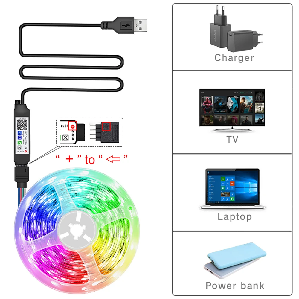 RGB Led Strip Lights 5m 10m 20m 30m Led Room Light with APP Control Flexible Ribbon Luces Led Tape for Room Bedroom Decoration-5
