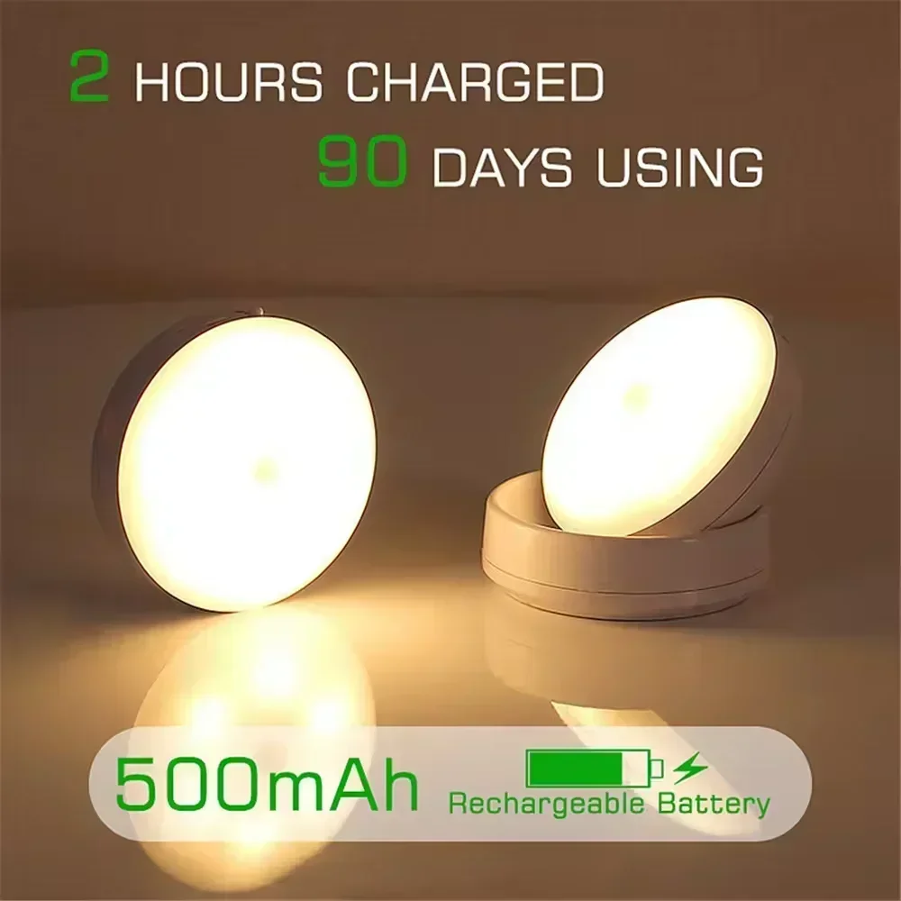 Xiaomi Night Lamp With Motion Sensor Night Light Rechargeable Wireless Led 360 Rotating Magnetic For Kitchen Room Bedside Table-4