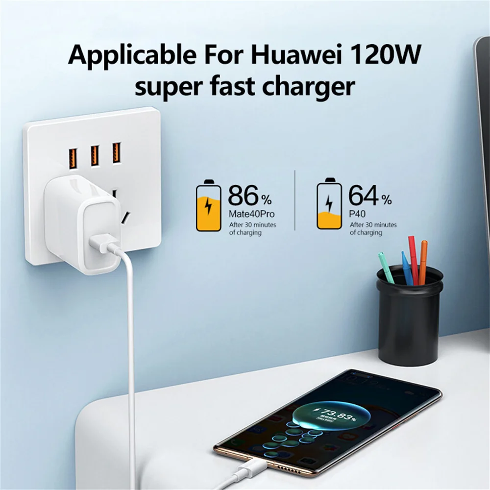 120W 10A USB Type C Super Fast Charging Data Cord Phone USB-C Cable For Huawei Mate 60 Honor Xiaomi Samsung Quick Charger Cable-3