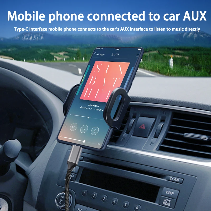 Type C To 3.5mm Male Aux Audio Cable Headset Speaker Headphone Jack Adapter Car Aux for Samsung Xiaomi Redmi Huawei Honor-2