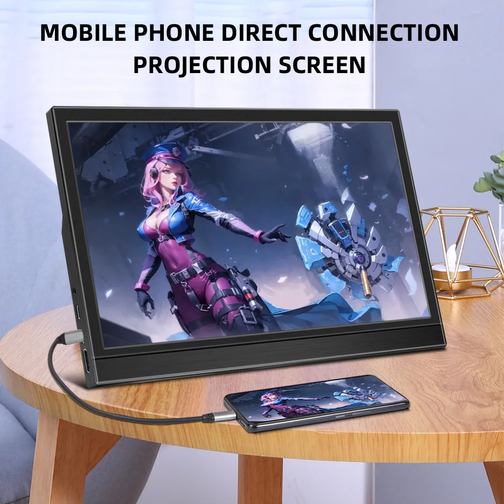 13.3 Inch Portable Monitor,Small HDMI Monitor,Built-in speakers Type-c HDMI Compatible With PC Laptop Phone PS4/5 Raspberry Pi-3