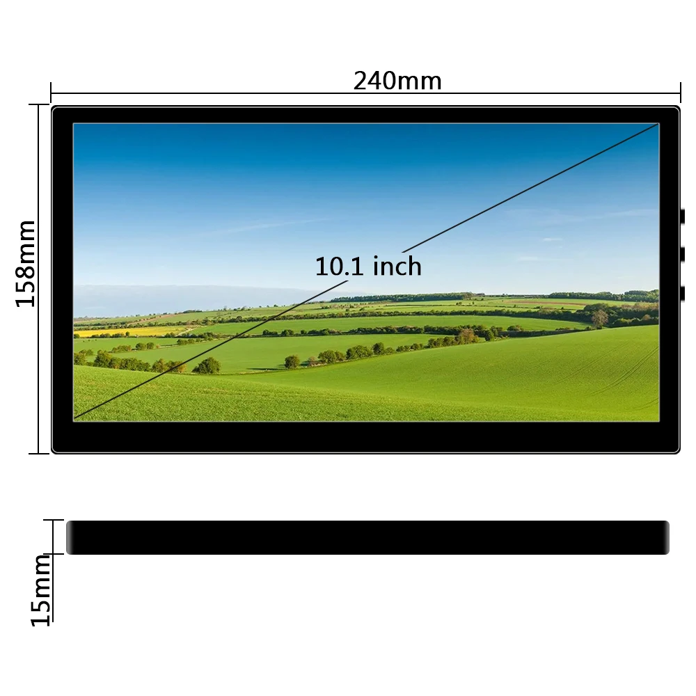 Portable Monitor 10.1 inch 2.5K(2560x1600) Touchscreen IPS Panel HD LCD Dispaly Travel Monitor Type-c For Laptop Switch PS4 PS5-4