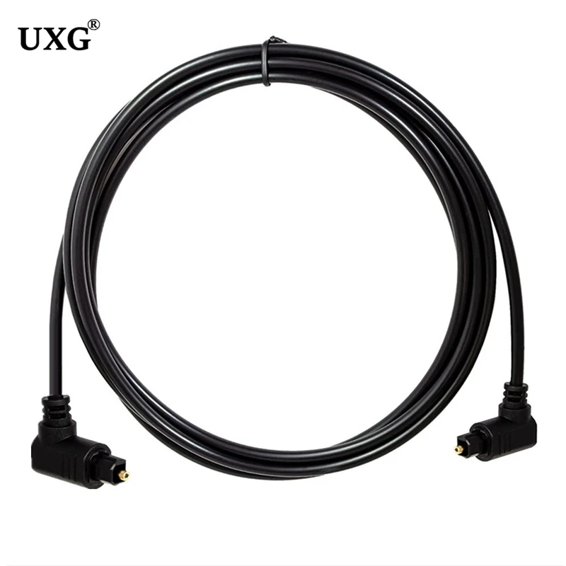 90 Degree Digital Optical Audio Cable Adapter Toslink Gold Plated 1m 0.5m 2m SPDIF Cable For Blueray PS3 XBOX DVD-2