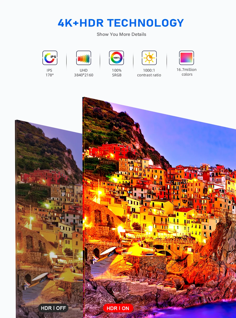 UPERFECT 4K Portable Monitor 15.6 Inch 100% sRGB HDR IPS UHD USB-C Laptop HDMI Computer Display With Smart Cover& Dual Speakers-2