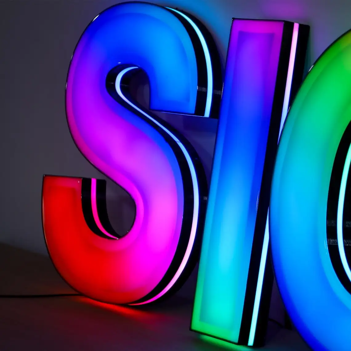 RGB Custom Logo Sign 3d Letter Sign Company Wall Logo Signage Business Sign Beauty Salon Bar 3d Letter Sign Led Channel Letter-4