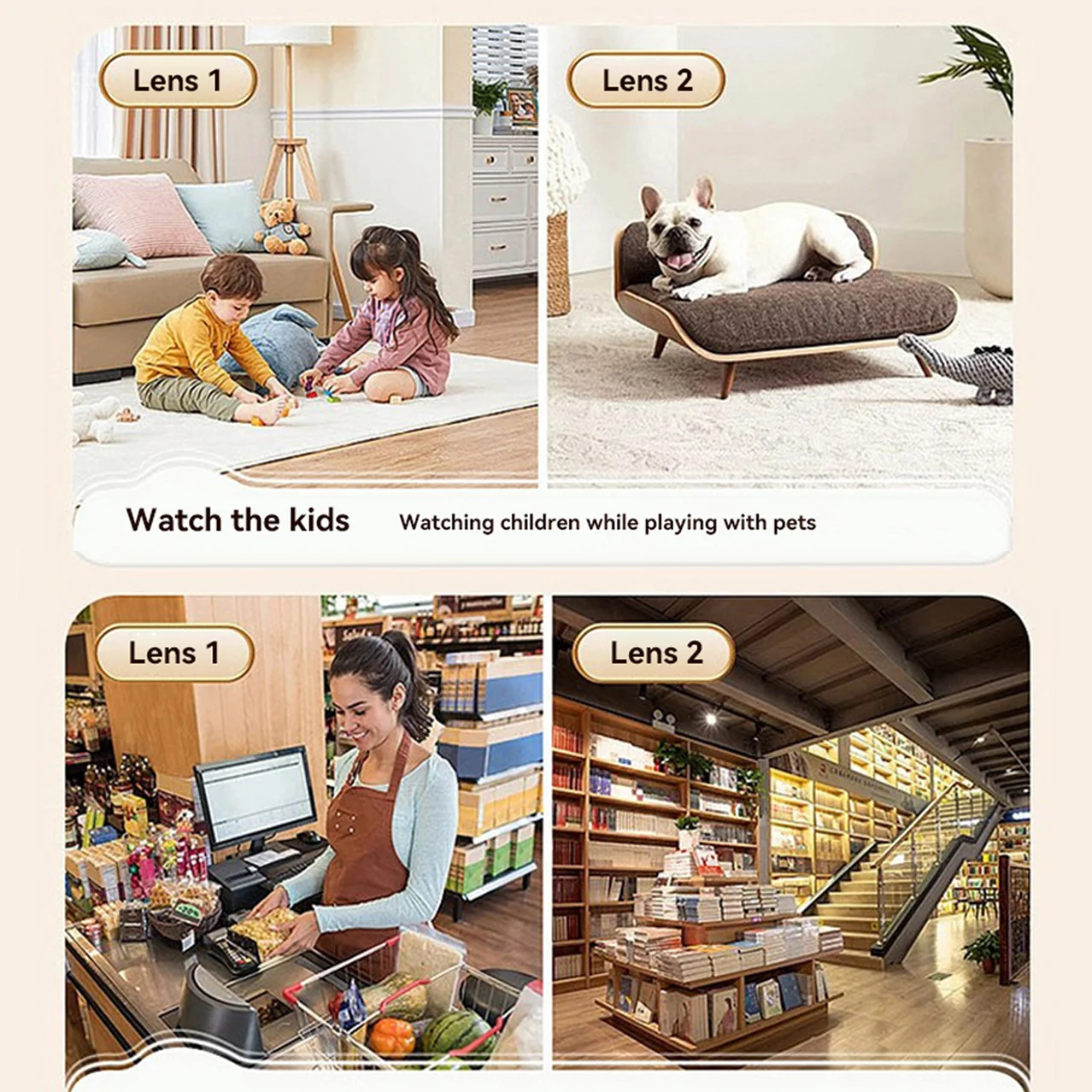Xiaomi Dual Lens 360°Rotatable Camera 4K WiFi Surveillance Auto Tracking 2 way Audio Night Vision Monitor Smart Home Mini Camera-2