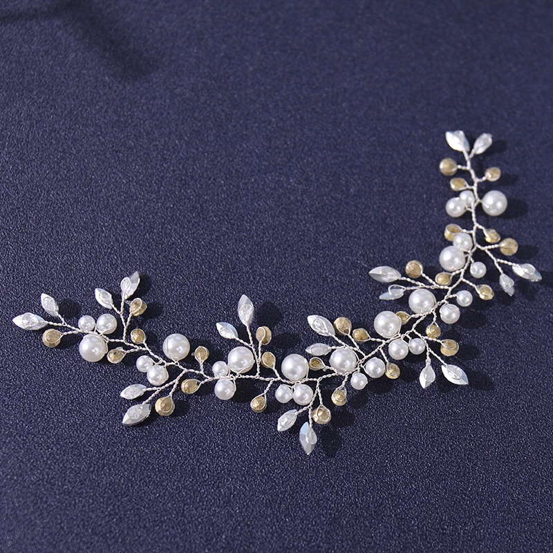 Pearls Crystal Handmade Headbands Fashion Wedding Hair Accessories Cheap Hairbands Rhinestone Head Jewelry Wholesale Dropping-6