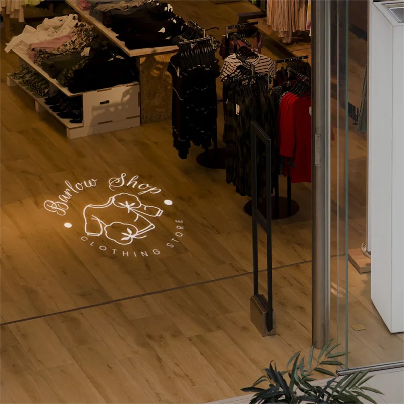 Custom Gobo Projector Light Custom Logo Lights Outdoor LED Rotating Customize Logo Spotlight for Commercial Shop Entrance Floor-6
