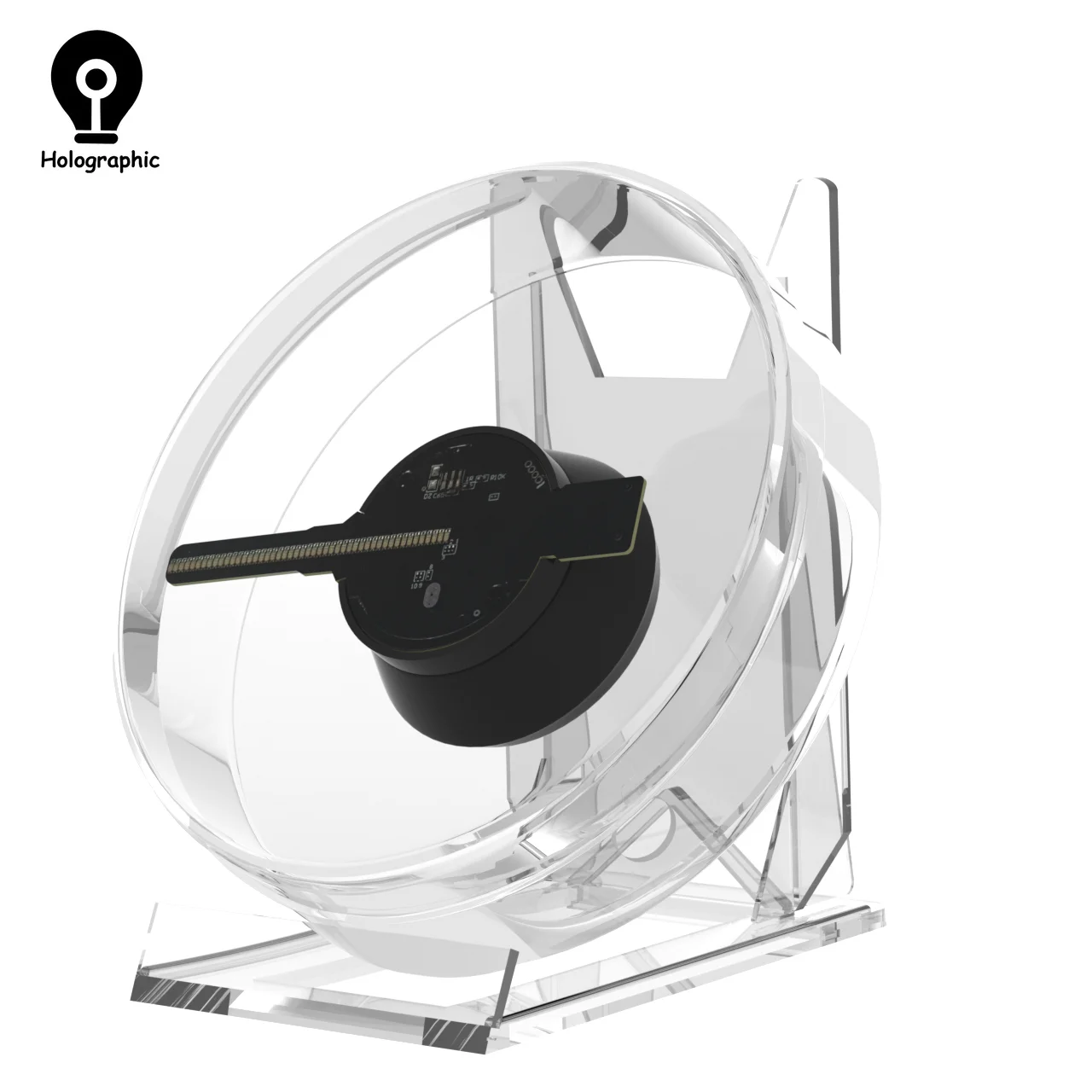 Mini 3D Hologram Projector Fan Led Sign Advertising Logo Light With Transparent Cover Commercial Hologram Projector Home Decro-5