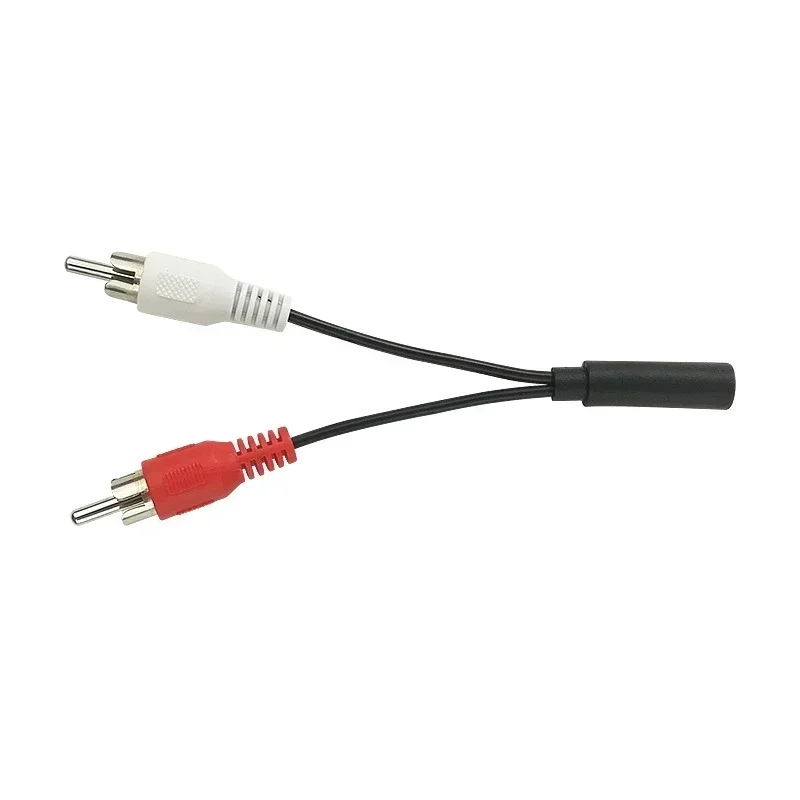 3.5 Audio Aux Socket Connector To Headphone Music Wire 3.5mm RCA Female  Jack Stereo Cable Y Plug  2  Male Adapter-4