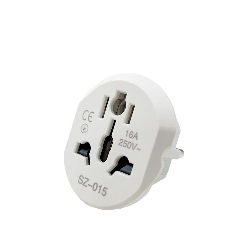 EU Plug Adapter US To EU Plug Adapter 16A 250V Universal Travel Adapter EU Socket AU UK CN To EU Korea Kr Wall Socket-2