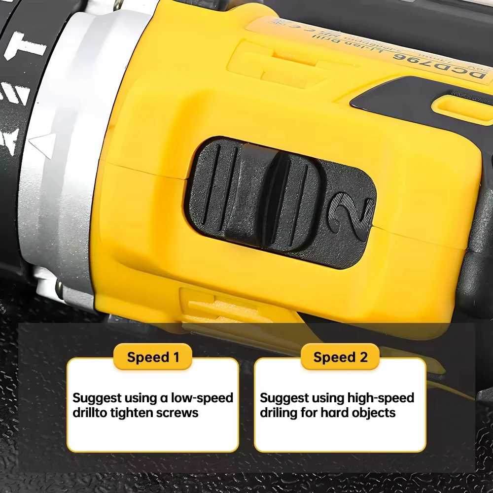 Dewalt DCD796 13mm Brushless Impact Electric Drill Multifunctional Cordless Screwdriver Rechargeable 20V Battery Power Tools-5