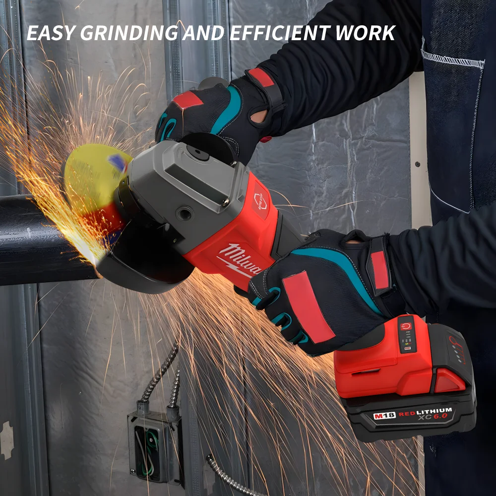 Milwaukee 100mm/125mm Braking Brushless Angle Grinder 3 Gears M14 Electric Cordless Polishing Variable Speed Cutting Power Tools-2