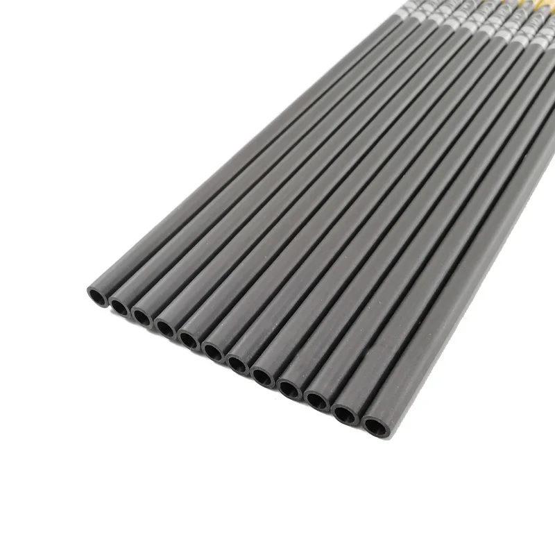 Archery Carbon Arrows Shaft ID4.2mm Spine 350-900 1.75inch Plastic Vanes 80 Grain Points for Recurve Bow Archery shooting 12pcs-5