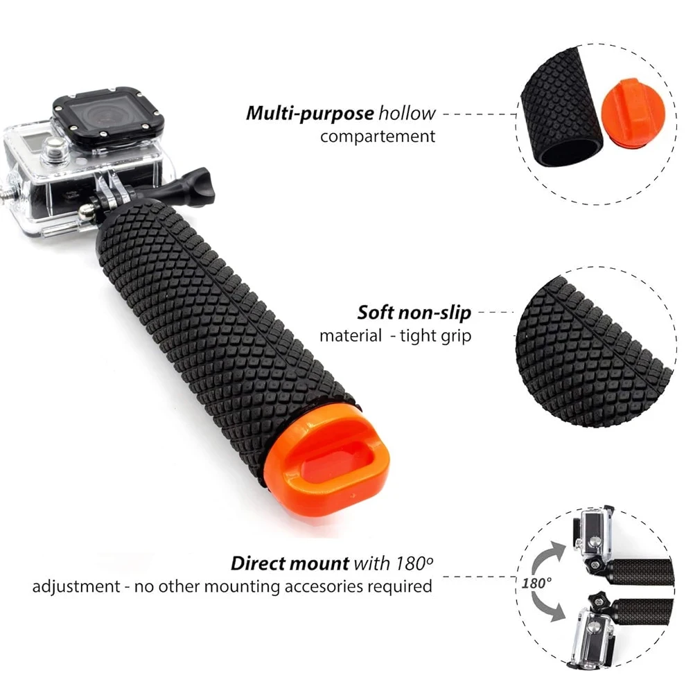 Water Floating Hand Grip Handle Mount Float Accessories for Gopro Hero 12 11 9 8 7 5 Xiaomi Yi 4K Sjcam DJI Osmo Action Camera-3