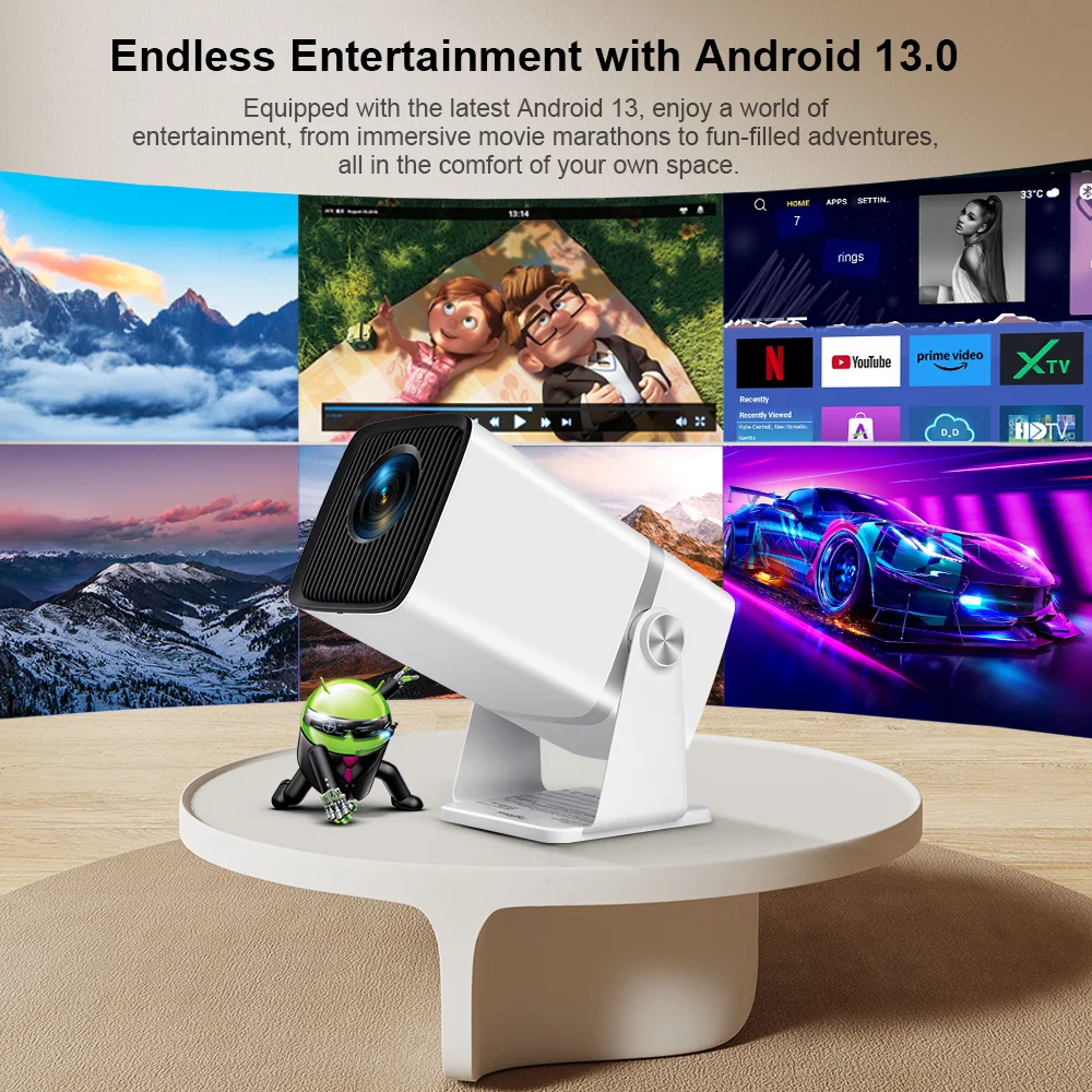 ThundeaL 4K Full HD Projector FHD TD80W Android WiFi 3D Home Theater TD80 Portable Beam Projector Meeting Video Movie PK HY320-4