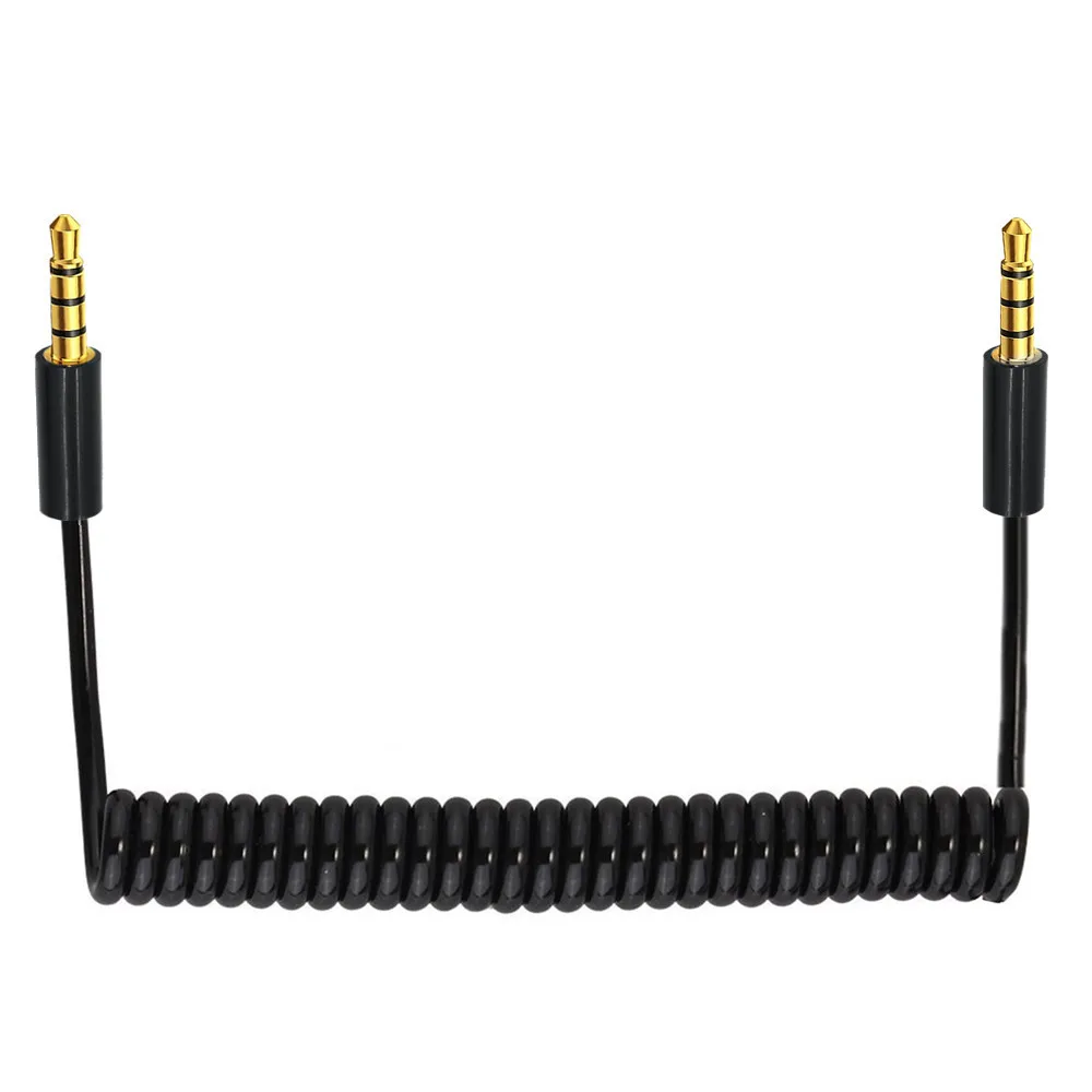 Rallonge Jack 3.5mm 4 3 Pole TRRS to TRRS Male to Female Headphone Stereo Audio AUX Spring Coiled Spiral Cable-5