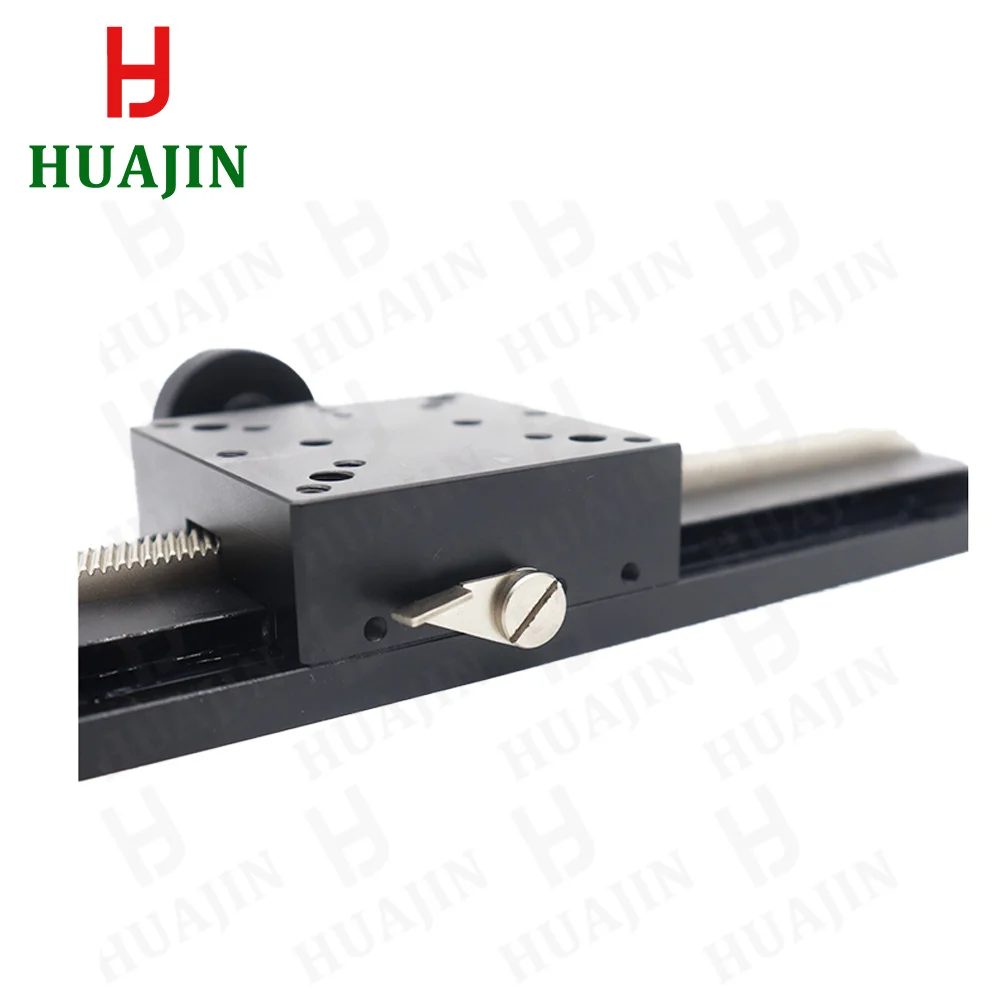 X Axis Precision Adjustment Stage LWX60-200 Long Stroke Manual Dovetail Groove Slide Table Gear Type Fine-Tuning Displacement-5