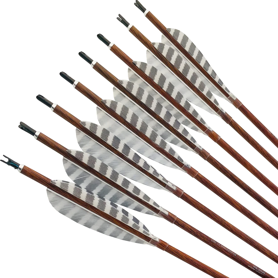 6pc Linkboy Archery 32 Inch Pure Carbon Arrows Spine 300 -900 4