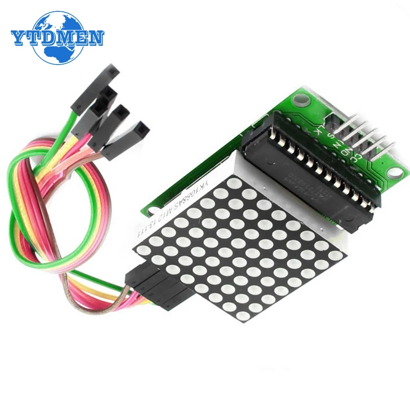 Dot LED Matrix Module MAX7219 LED Matrix Display 8*8 MCU Control Module for Arduino 5V Interface Output Input Common Cathode-4