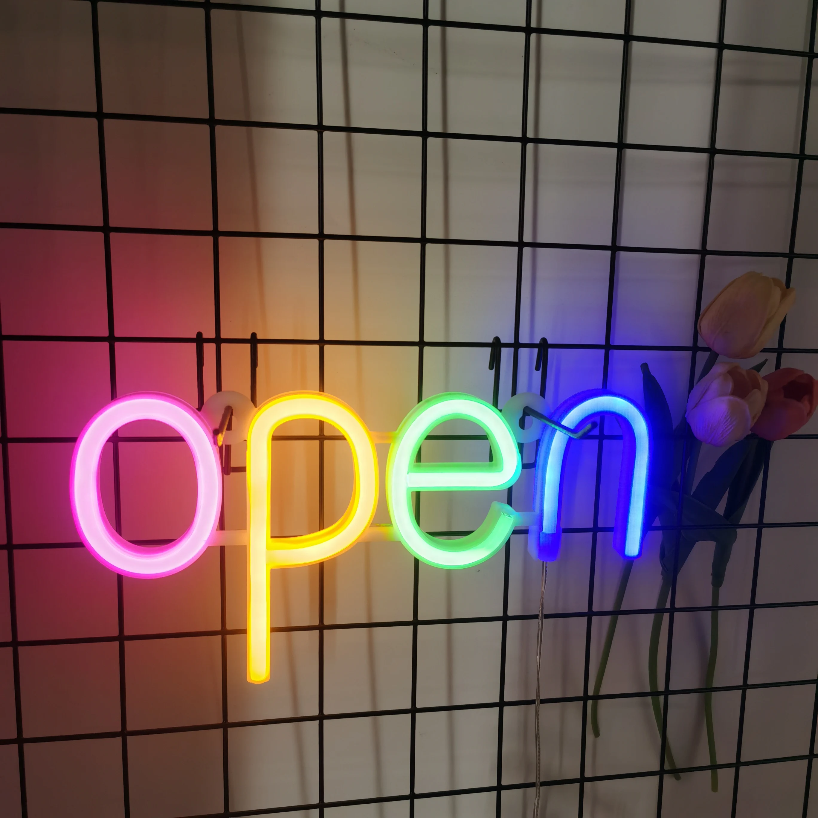 OPEN neon lights, artistic LED commercial lights, USB/battery powered, holiday parties, weddings, bars, cafes, game rooms-5
