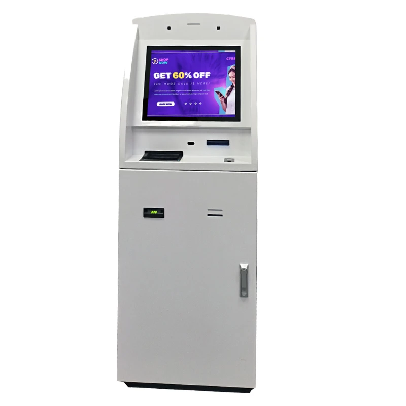 Custom 19Inch Self Service Payment Crtly Ncr Atm Pos Coin Bill Kiosk Machine Atm Deposit Cash Dispenser Machine-6