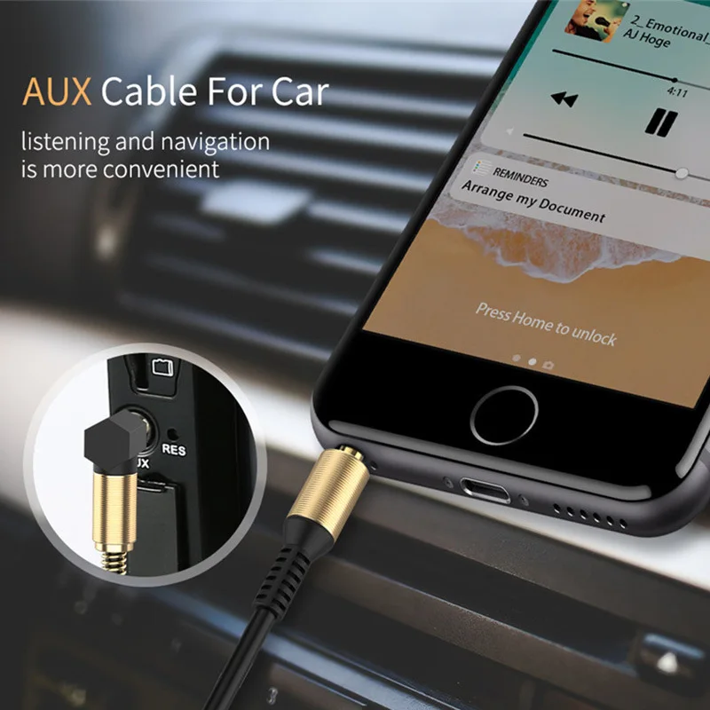 3.5mm Jack Audio Cable Jack 3.5 mm Male to Male Audio Aux Cable For Samsung Car Headphone Speaker Wire Line Aux Cord Speaker-2