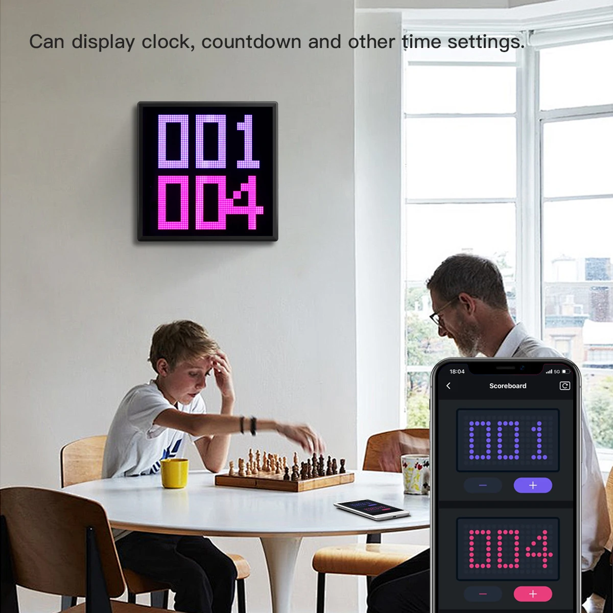 LED Smart Advertising Light Sign Digital Display Matrix Pixel Screen USB 5V Picture Frame Bluetooth APP DIY Animation Fun Text-3