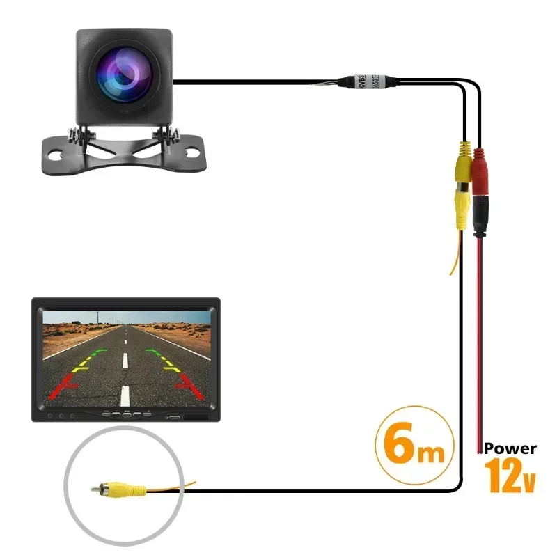 Universal HD 1080P AHD Car Rear Camera 170 Wide Angle CVBS CCD for Car Radio Night Vision and Waterproof Vehicle Parking Reverse-6