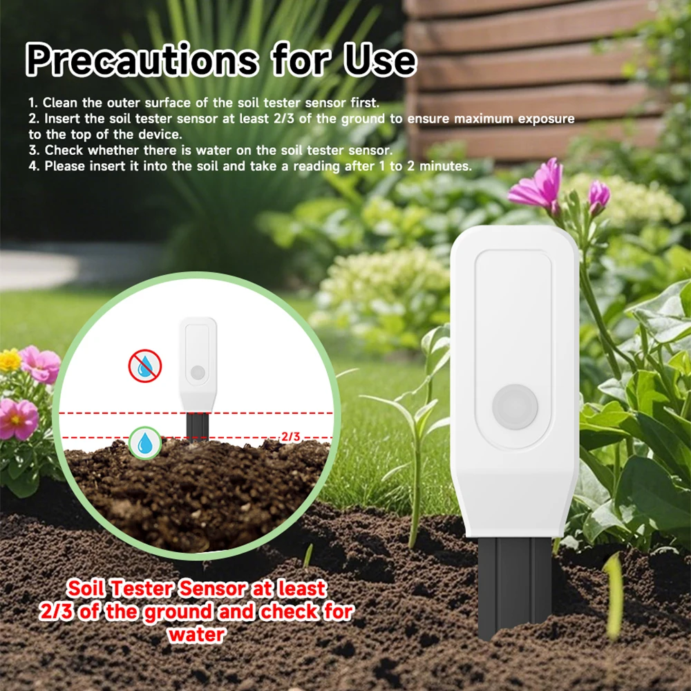 Tuya Smart WiFi Soil Tester Temperature and Humidity Meter Thermo Hygrometer Garden Automation Irrigation Detector-4