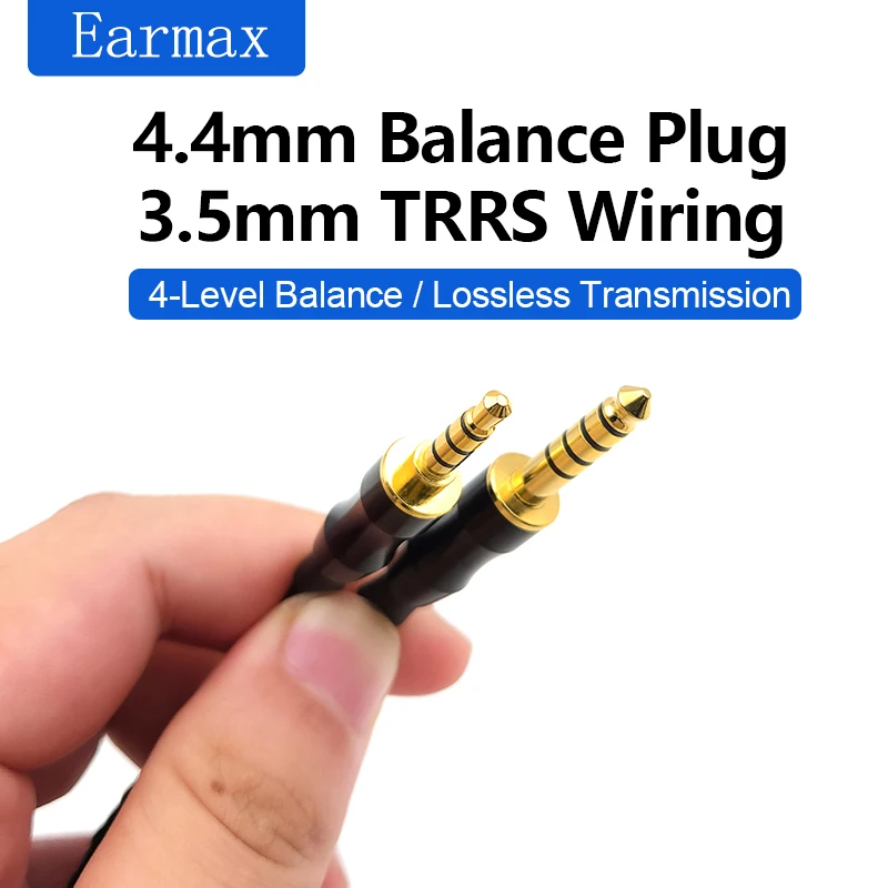 16-Strand Earphone Replaceable 4.4mm to 3.5mm Balanced For HIFIMAN Beats DEVA pro HE-R9 TRRS Silver Plated Upgrade Cable-5