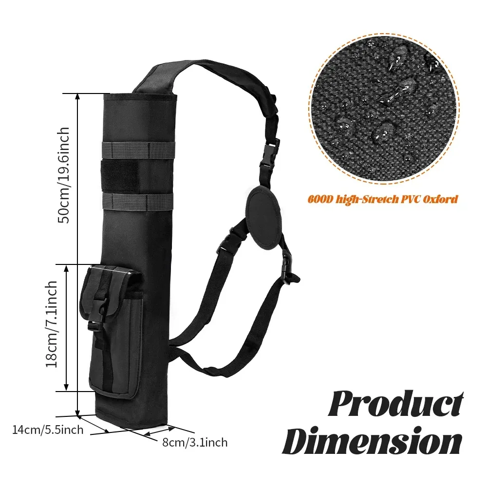 Outdoor Multi-Function Archery Quiver for Arrows Back with Molle System Tactical Arrow Holder Archery Bag Accessories and Pocket-6