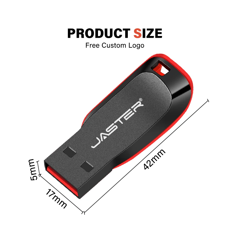 JASTER Plastic USB Flash Drive 128GB Key Chain Memory Stick 64GB Mini Pen Drive 32GB Black Creative Business Gift 16GB 8GB 4GB-2